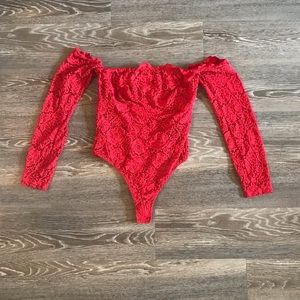 ✨ Red Lace Bodysuit ✨